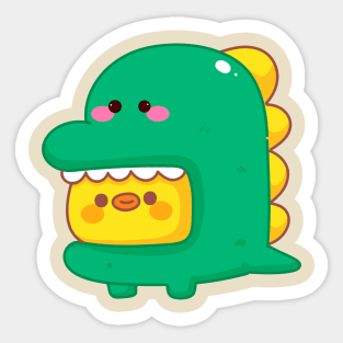 Kawaii Dino Chick Sticker